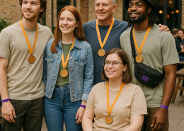 Inclusive Amazing Race team including wheelchair
